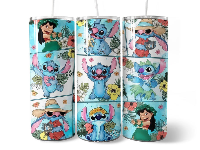 Disney- Lilo & Stich- Stich Poses Stain Steel 20oz Tumbler