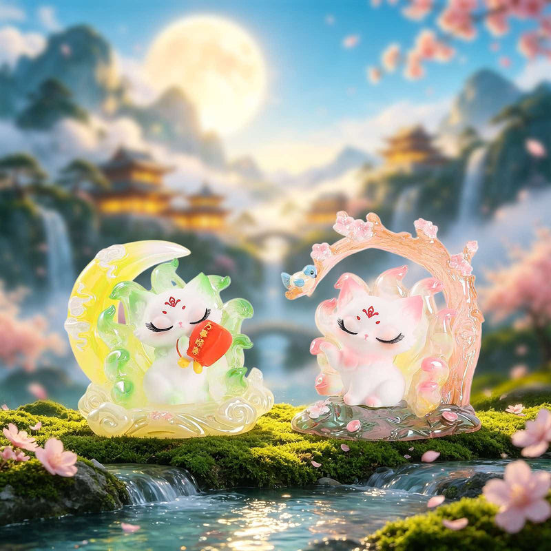 Chargez l'image dans la visionneuse de la galerie, Floral Decor - Nine-Tailed Fox Resin 1Pc Blind Box
