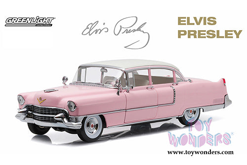 Cargue la imagen en el visor de la galería, GreenLight Elvis Presley's 1955 Pink Cadillac Fleetwood Series 60 1:18 Diecast Model Car
