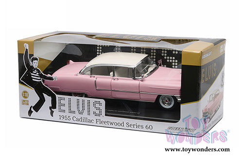 Cargue la imagen en el visor de la galería, GreenLight Elvis Presley's 1955 Pink Cadillac Fleetwood Series 60 1:18 Diecast Model Car
