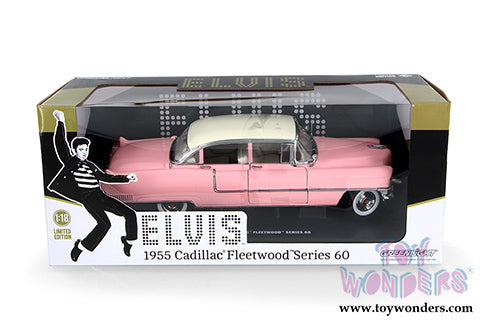 Cargue la imagen en el visor de la galería, GreenLight Elvis Presley's 1955 Pink Cadillac Fleetwood Series 60 1:18 Diecast Model Car
