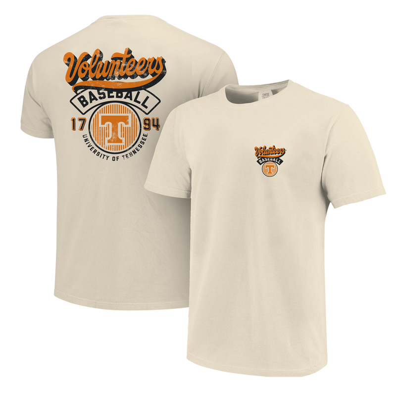 Cargue la imagen en el visor de la galería, Image One - Tennessee Volunteers - NCAA Modern Script Stripes Comfort Color Short Sleeve T-shirt
