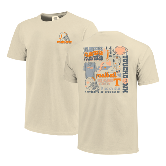 Image One - Tennessee Volunteers - NCAA Football Season Comfort Color Short Sleeve T-shirt