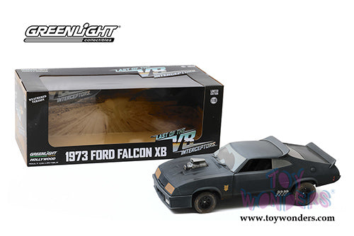 Cargue la imagen en el visor de la galería, GreenLight Hollywood Last of the V8 Interceptors 1973 Ford Falcon XB Weathered 1:18 Diecast Model Car
