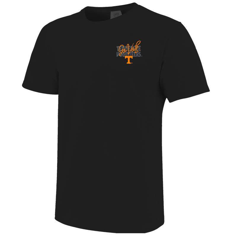 Cargue la imagen en el visor de la galería, Image One - Tennessee Volunteers Dark Sunset Stadium Black Comfort Color Short Sleeve T-shirt
