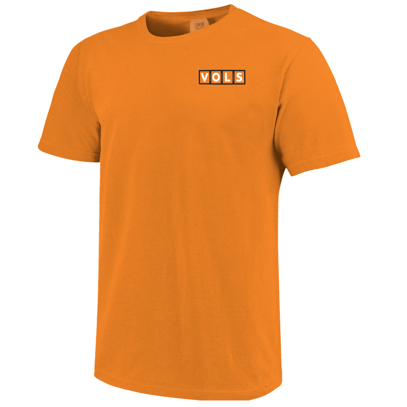 Load image into Gallery viewer, Image One - Tennessee Volunteer Hand Sign Lettermarks Bright Orange k Comfort Color Short Sleeve T-shirt
