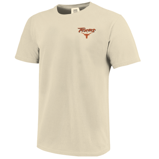 Image One - Texas Longhorns - NCAA Hand Drawn Campus Stack Comfort Color T-Shirt