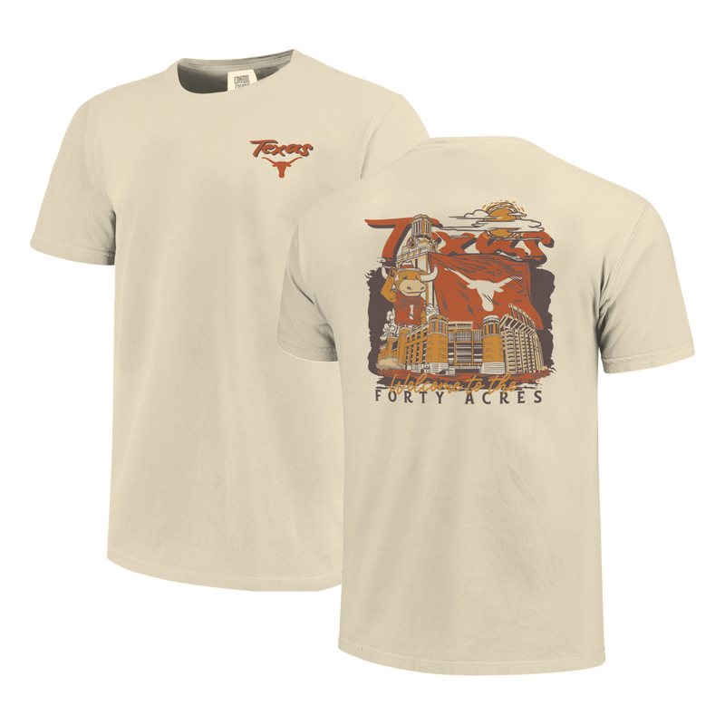 Cargue la imagen en el visor de la galería, Image One - Texas Longhorns - NCAA Hand Drawn Campus Stack Comfort Color T-Shirt
