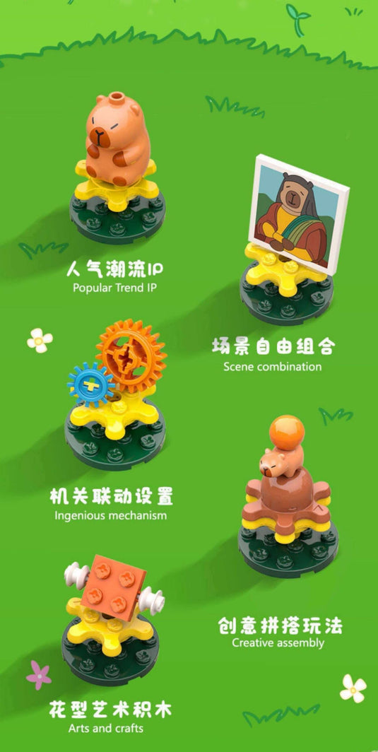 Kalos Blocks Capybara’s Daily Life - 1Pc Building Block Toys Blind Box