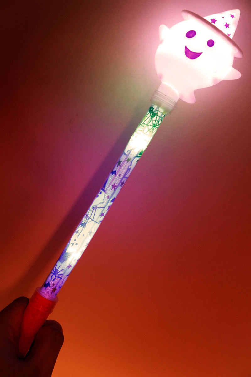 Cargue la imagen en el visor de la galería, Ghost Pumpkin Head Colorful Led 1pc Light-up Wand
