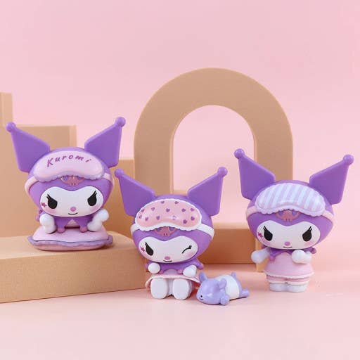 Chargez l&#39;image dans la visionneuse de la galerie, Sanrio  - Pajama Figure charm with Ballchain/Collect key Chain Mystery Box
