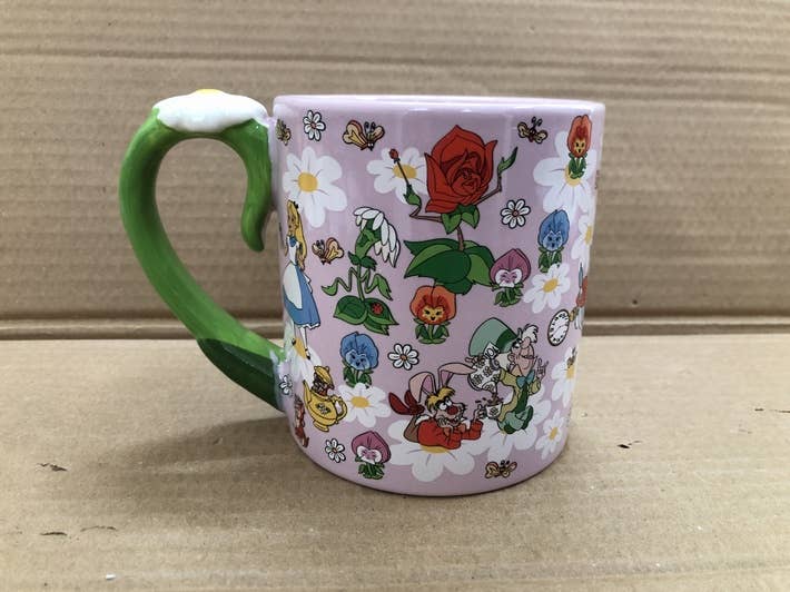 Load image into Gallery viewer, Alice in Wonderland Wild Flower 20oz Sculpted Handle Mug
