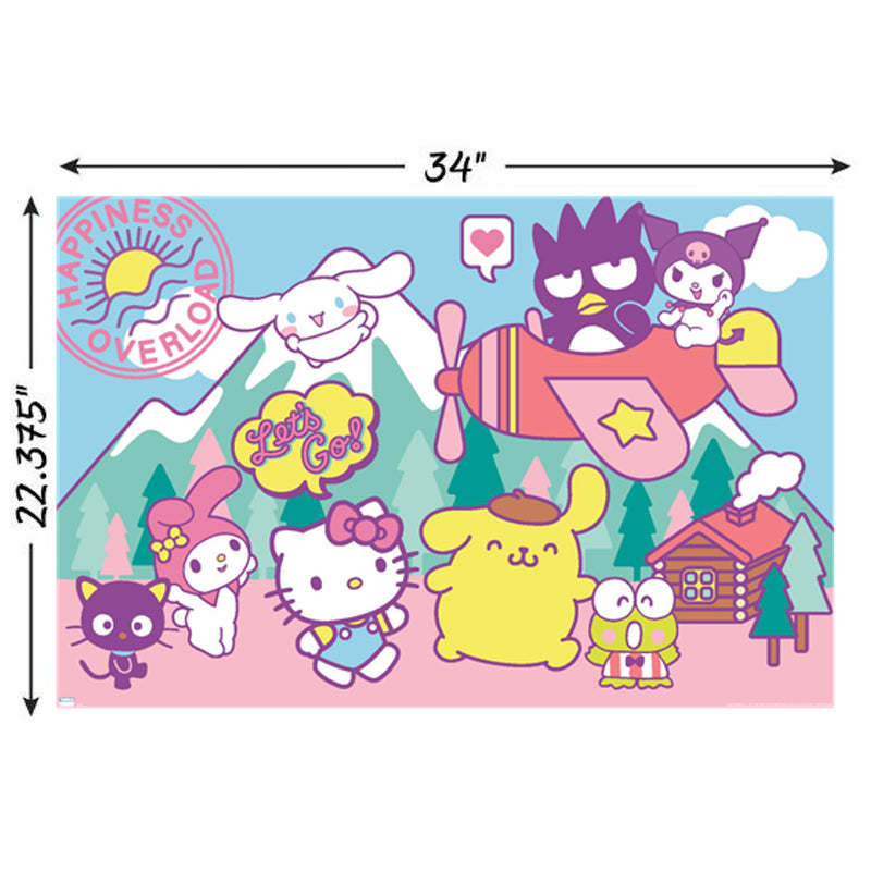 Chargez l&#39;image dans la visionneuse de la galerie, Hello Kitty and Friends: 22 Spring - Happiness Overload Wall Poster
