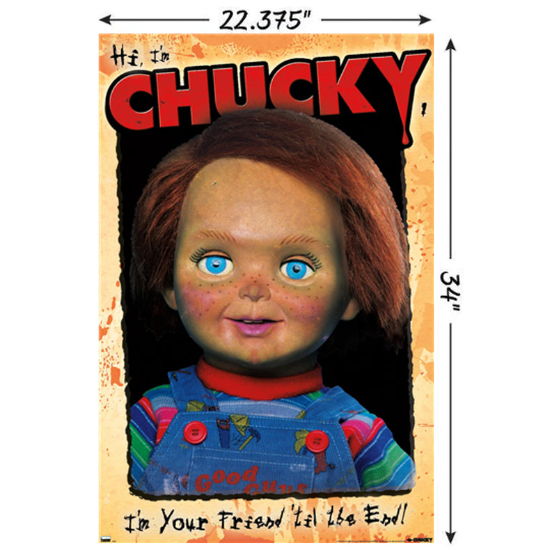 Trends International Child's Play 2 - Hi I'm Chucky, I'm Your Friend 'Til The End Portrait Poster