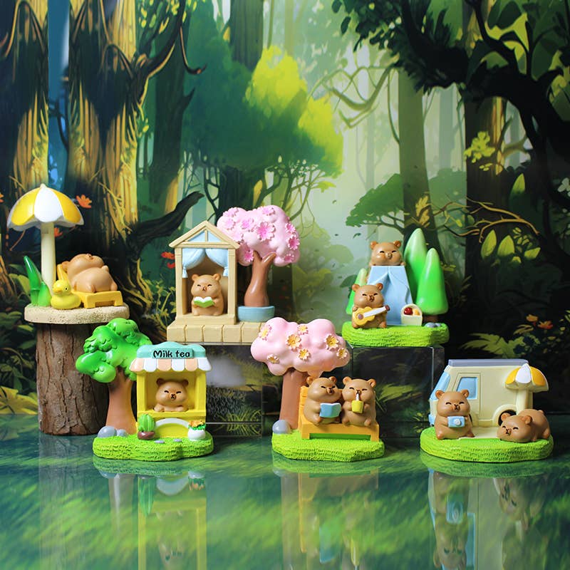 Cargue la imagen en el visor de la galería, BC mini Capybara - 1pc Tree Figure Blind Box

