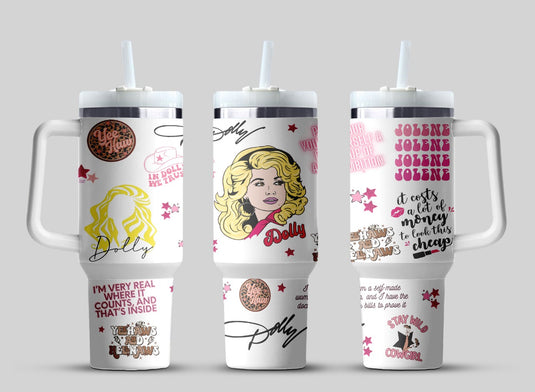 Dolly Parton - Dolly & Quotes Stainless Steel 40oz Tumbler