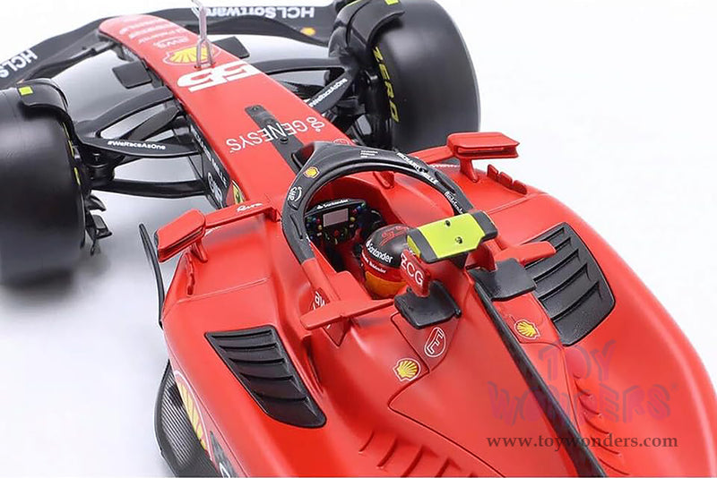 Cargue la imagen en el visor de la galería, Toy Wonders Hollywood Rides Bburago Ferrari Formula World Championship 2023 - Carlos Sainz with Driver Formula One F1 2023 1/24 scale Figure (Copy)
