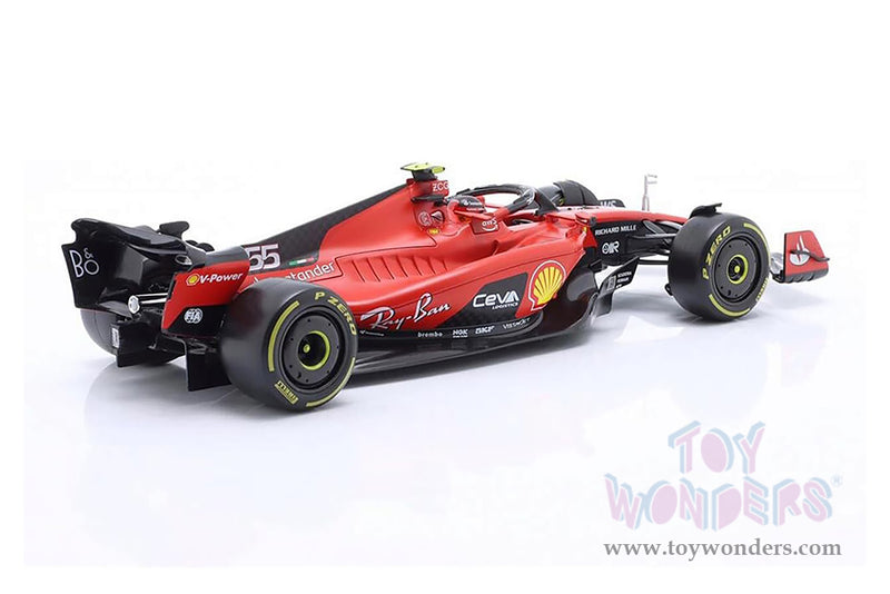 Cargue la imagen en el visor de la galería, Toy Wonders Hollywood Rides Bburago Ferrari Formula World Championship 2023 - Carlos Sainz with Driver Formula One F1 2023 1/24 scale Figure (Copy)
