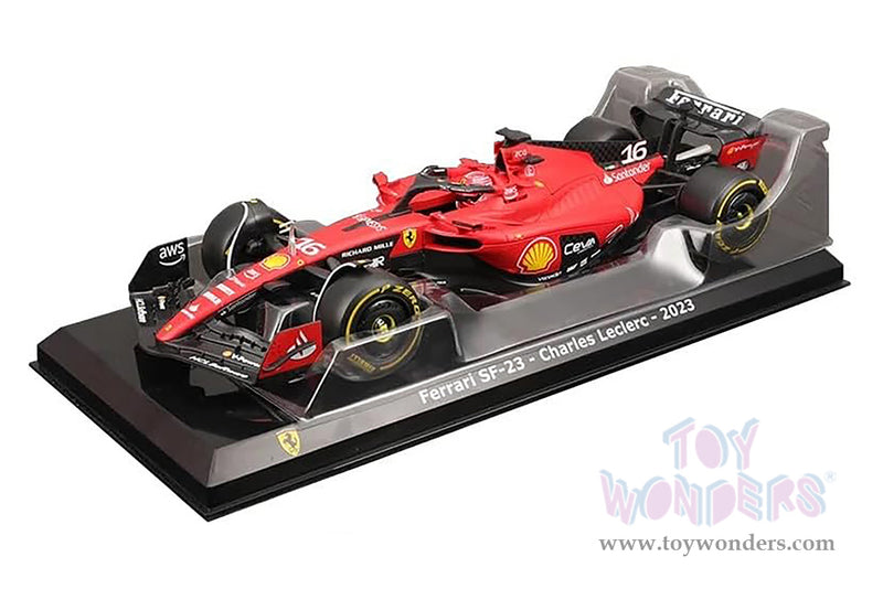 Cargue la imagen en el visor de la galería, Toy Wonders Hollywood Rides Bburago Ferrari Formula World Championship 2023 - Carlos Sainz with Driver Formula One F1 2023 1/24 scale Figure (Copy)
