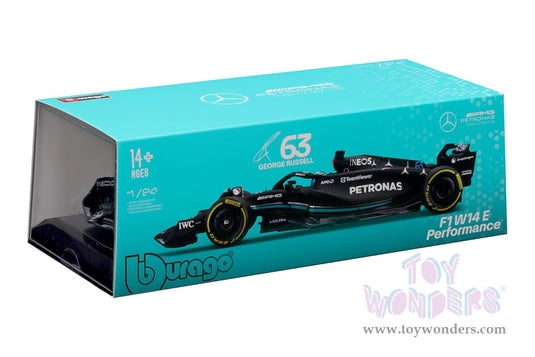 Toy Wonders Bburago Formula Racing - Mercedes AMG Petronas George Russell with Driver Formula One F1 2023 1/24 scale Figure