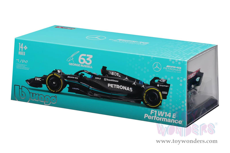 Cargue la imagen en el visor de la galería, Toy Wonders Bburago Formula Racing - Mercedes AMG Petronas George Russell with Driver Formula One F1 2023 1/24 scale Figure
