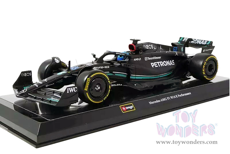 Cargue la imagen en el visor de la galería, Toy Wonders Bburago Formula Racing - Mercedes AMG Petronas George Russell with Driver Formula One F1 2023 1/24 scale Figure
