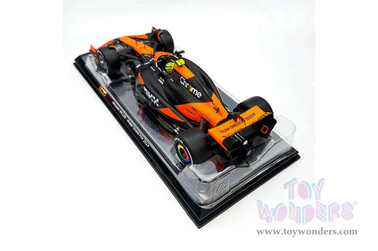 Toy Wonders Bburago Formula Racing McLaren - Lando Norris with Driver Formula One F1 Miami GP 2024 1/24 scale Figure