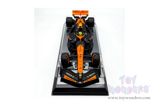 Toy Wonders Bburago Formula Racing McLaren - Lando Norris with Driver Formula One F1 Miami GP 2024 1/24 scale Figure