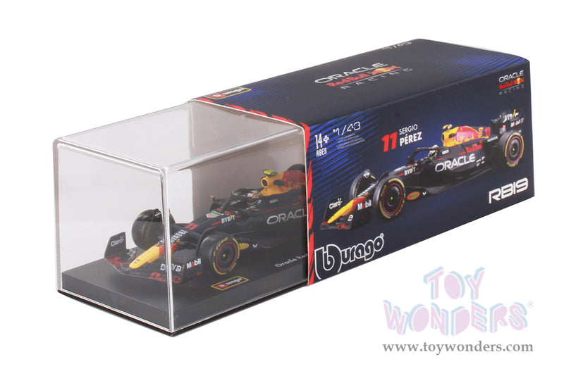 Chargez l'image dans la visionneuse de la galerie, Toy Wonders Hollywood Rides Oracle Red Bull Racing - Sergio Perez with Driver Formula One F1 2023 1/43 scale Figure
