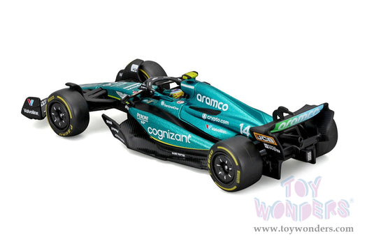 Toy Wonders Bburago Formula Racing - Aston Martin Fernando Alonso with Driver Formula One F1 2023 1/43 scale Figure