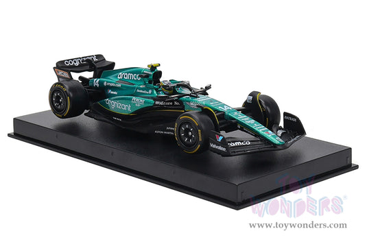 Toy Wonders Bburago Formula Racing - Aston Martin Fernando Alonso with Driver Formula One F1 2023 1/43 scale Figure
