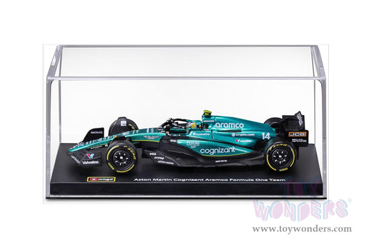 Toy Wonders Bburago Formula Racing - Aston Martin Fernando Alonso with Driver Formula One F1 2023 1/43 scale Figure