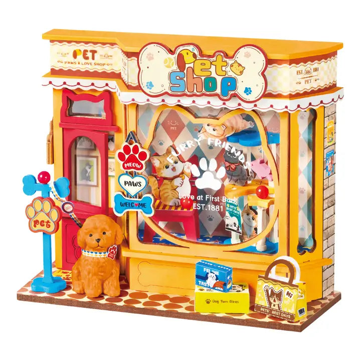 Cargue la imagen en el visor de la galería, Robotime Rolife - Perfect Paw Pet Shop DIY Miniature House Figure
