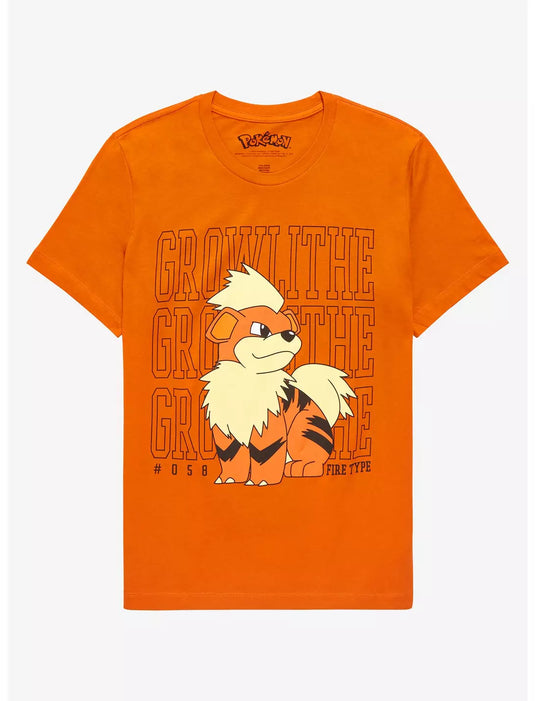 Pokemon - Growlithe Collegiate Short Sleeve T-Shirt
