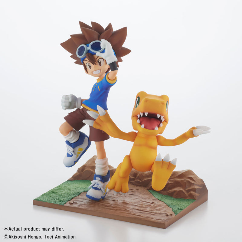 Cargue la imagen en el visor de la galería, Little Buddy Digimon Adventure Dxf~Adventure Archives~Taichi &amp; Agumon Figure
