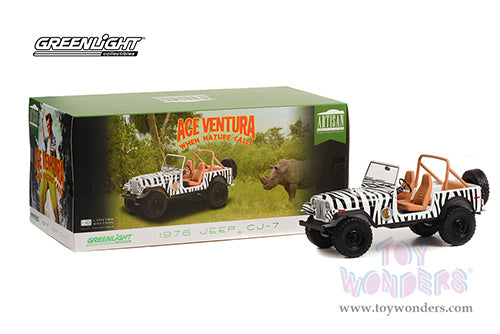 Toy Wonders Greenlight - Artisan Ace Ventura Jeep® CJ-7 - When Nature Calls 1976 1/18 Scale Diecast Model Car