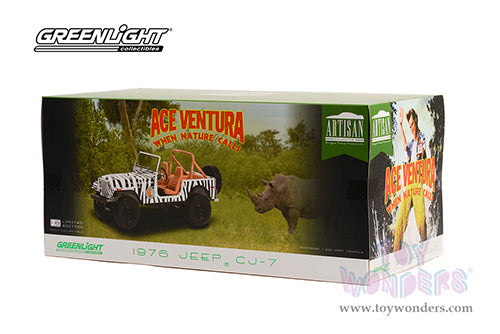 Load image into Gallery viewer, Toy Wonders Greenlight - Artisan Ace Ventura Jeep® CJ-7 - When Nature Calls 1976 1/18 Scale Diecast Model Car
