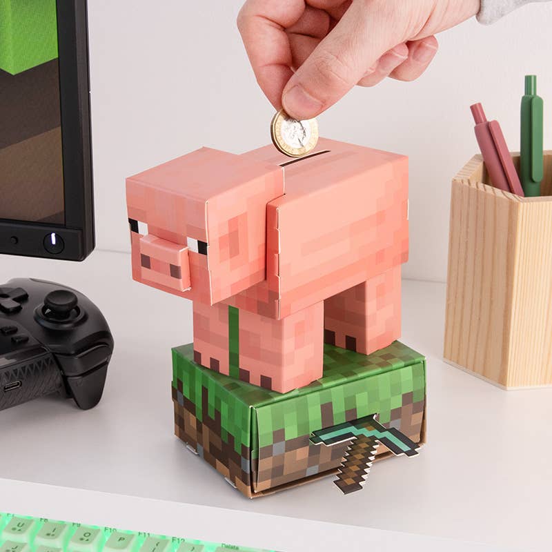 Minecraft - Pig Build Your Own Money Box Kit – Kryptonite Character Store
