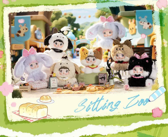 Shopvidi Nommi Sitting Zoo - Series Vinyl Plush Doll Keychain 1 Single Blind Box