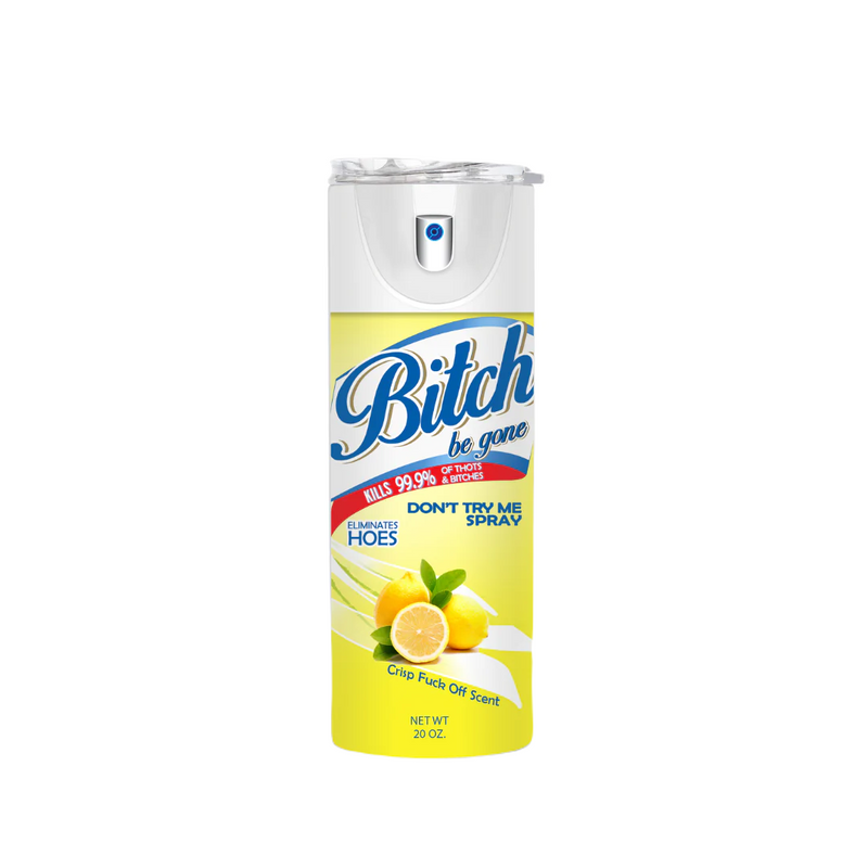 Bitch Be Gone Skinny Yellow Tumbler