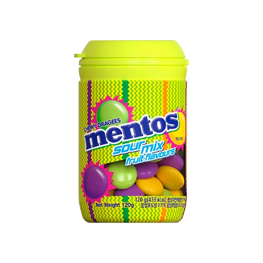 Mentos Dragée Sour Mix Fruit Flavor 120g (Korea) Candy
