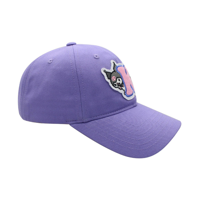 Chargez l&#39;image dans la visionneuse de la galerie, Sanrio - Kuromi &quot;K&quot; Chenille Patch Dad Baseball Cap
