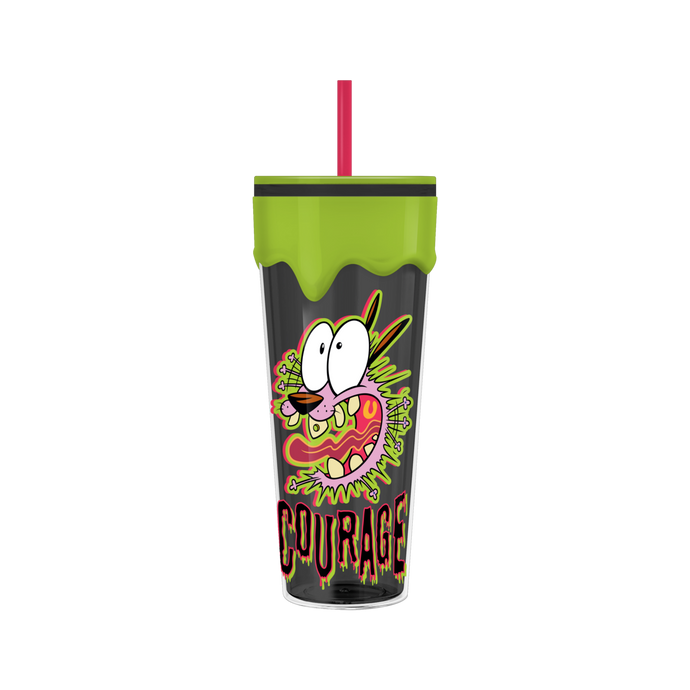 Courage The Cowardly Dog 26oz Plastic Drip Tumbler