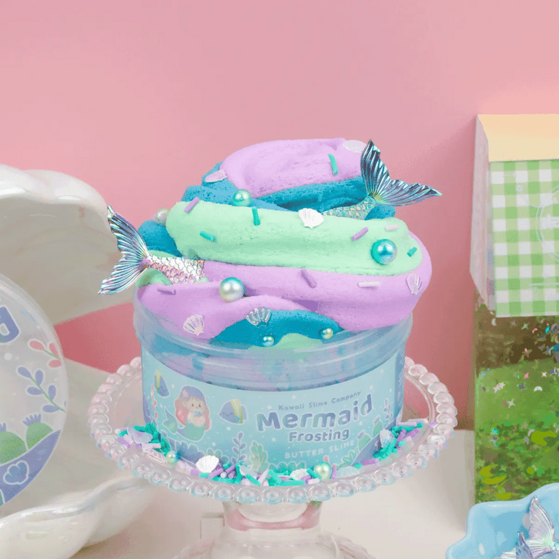 Load image into Gallery viewer, Mermaid Frosting Butter Signature Dome™ Slime
