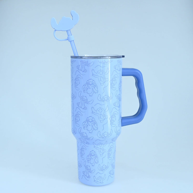 Chargez l'image dans la visionneuse de la galerie, Disney Lilo &amp; Stitch Blogger 40oz SS Tumbler w/ Straw Cover Cap
