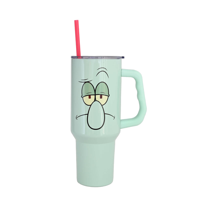 Chargez l&#39;image dans la visionneuse de la galerie, SpongeBob - Squidward Big Face 40oz Stainless Steel Tumbler

