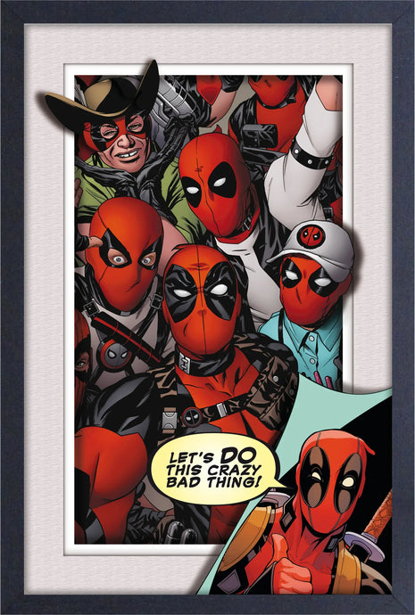 Pyramid America Marvel Comics: Deadpool- Crazy Bad Thing Wall Framed