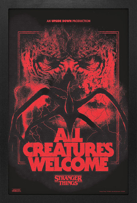Pyramid America Stranger Things - All Creatures Welcome 11x17 Wall Framed