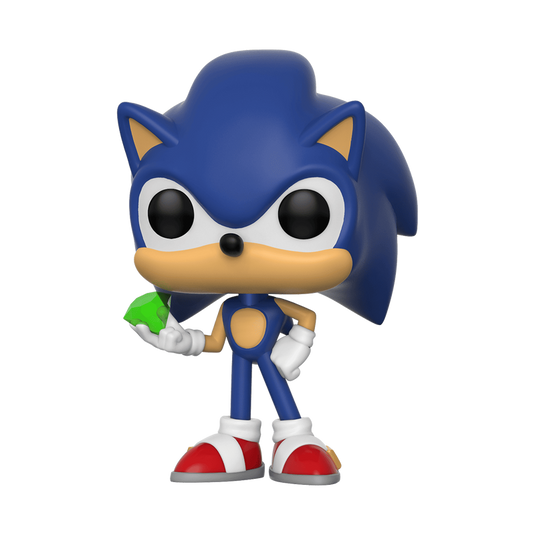 Funko POP! Jeux : Sonic the Hedgehog - Sonic avec Emerald