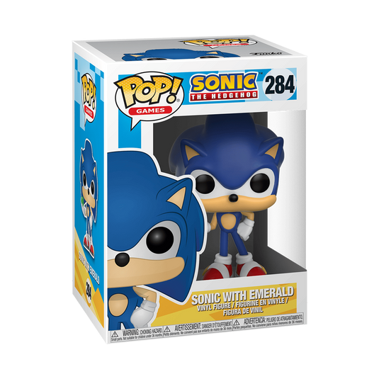 Funko POP! Jeux : Sonic the Hedgehog - Sonic avec Emerald